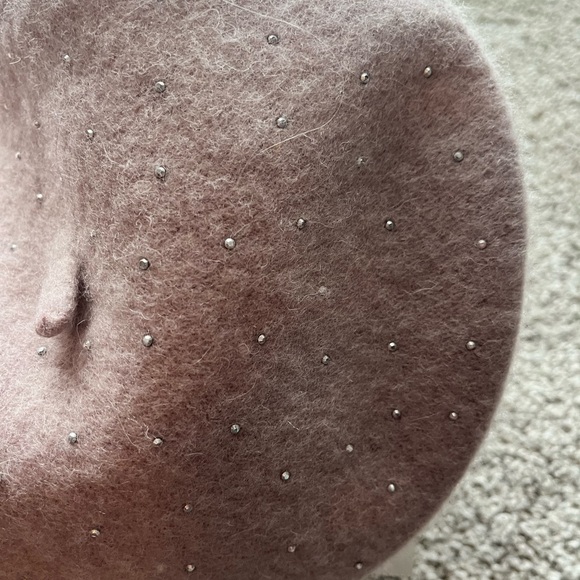 NWT Chicos Rhinestone Knit Beret ! Venetian Pink! One size! - Picture 4 of 10